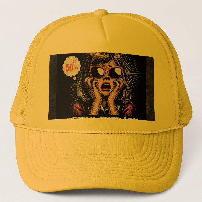 "Girl Panic Shopping: modische Cap Design" Truckerkappe (Vorderseite)