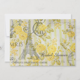 Girl paris eiffel Blumenturm Brautparty Einladung