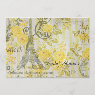 Girl paris eiffel Blumenturm Brautparty Einladung