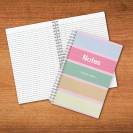 Girl Pastel Mit Monogramm, vollständige Namensnoti Notizbuch
