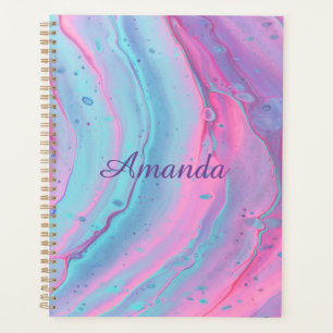 Girl Personalisiert Pink and Blue Wirbel Planer