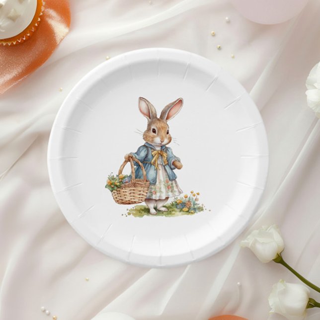 Girl Peter Rabbit Evergreen Baby Shower Pappteller (Von Creator hochgeladen)