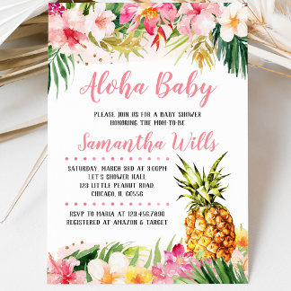 Girl Pineaple Baby Shower Einladung