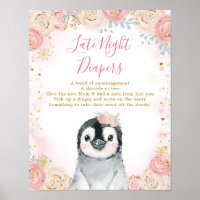 Girl Pinguin Winter Snowflake Spätabenteuer