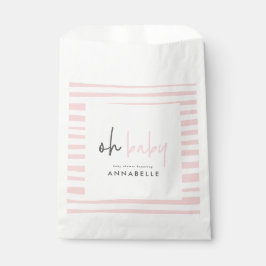 Girl-pink-Babydusche-Typografie Moderne Gefälligke Geschenktütchen