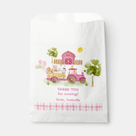 Girl pink Barnyard Farm Tiere Geburtstag Geschenktütchen