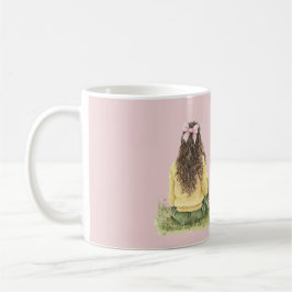 Girl Pink Bow Some Bunny Loves You Kaffeetasse