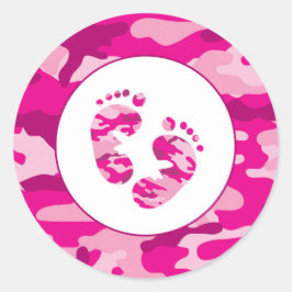 GIRL Pink Camouflage Füße Umschlag Aufkleber bevor