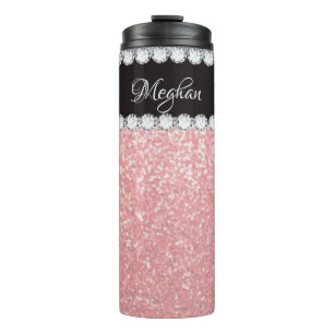 Girl Pink Diamond Personalisierte Thermaltumbler Thermosbecher
