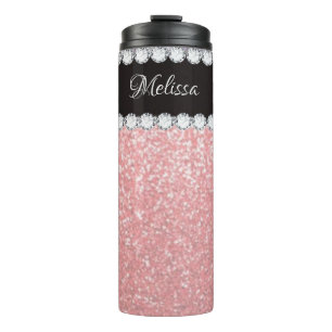 Girl Pink Diamond Personalisierte Thermaltumbler Thermosbecher