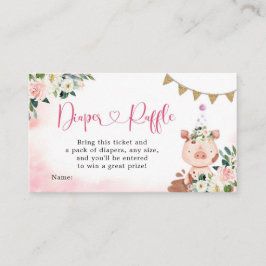 Girl Pink Farm Babydusche Windelwindeln Umschließu Begleitkarte