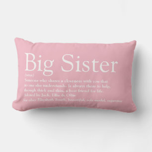 Girl Pink Fun Moderne, Coole Sister Definition Lendenkissen