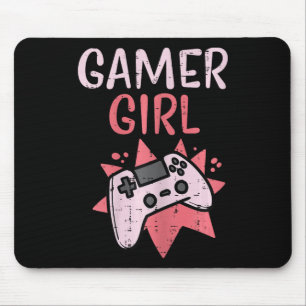 Girl Pink Game Controller Niedlich Video Gaming Fr Mousepad