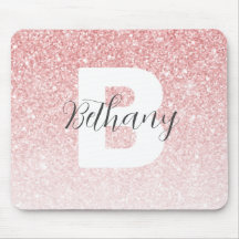 Girl-Pink-Glitzer-Glitzern Monogram-Skriptname