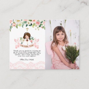 Girl Pink Heilige Kommune danke Ihnen Karte mit Fo