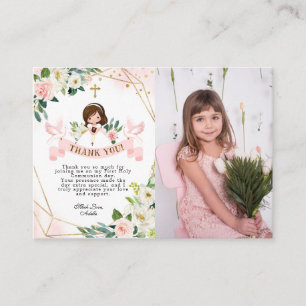 Girl Pink Heilige Kommune danke Ihnen Karte mit Fo