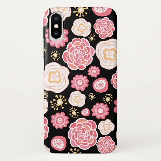 Girl Pink Honeysuckle floral Muster iPhone Case-Mate iPhone Hülle (Rückseite)
