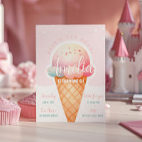 Girl Pink Ice Cream Geburtstag