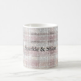 Girl Pink Kariert Stripes Sparkor Kaffeetasse