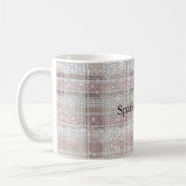 Girl Pink Kariert Stripes Sparkor Kaffeetasse
