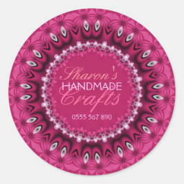 Girl-Pink Lacy Handmade Crafts Produktaufkleber