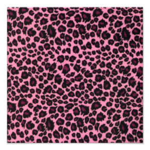 Girl Pink Leopard Cheetah Print Fotodruck