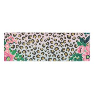 Girl Pink Minze Ombre Bloral Glitzer Leopard Print Namenschild