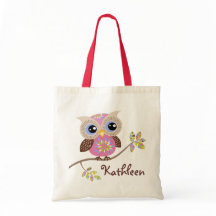Girl Pink Owl Budget Tasche