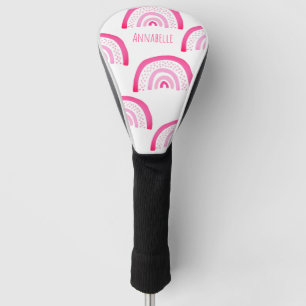Girl Pink Rainbow Personalisiertes Muster Golf Headcover