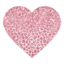 Girl Pink Sparkle Glitzer Leopard Print