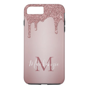 Girl Pink Sparkle Glitzer Tropfens Monogram Case-Mate iPhone Hülle