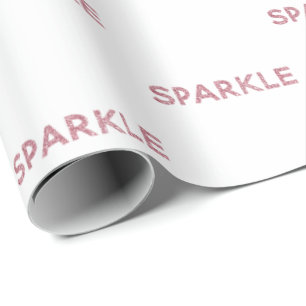 Girl-Pink-Sparkle-Glitzer-Zitat Geschenkpapier