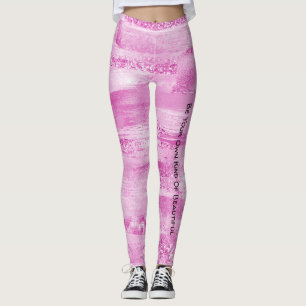 Girl Pink Sparkle Streifen Leggings