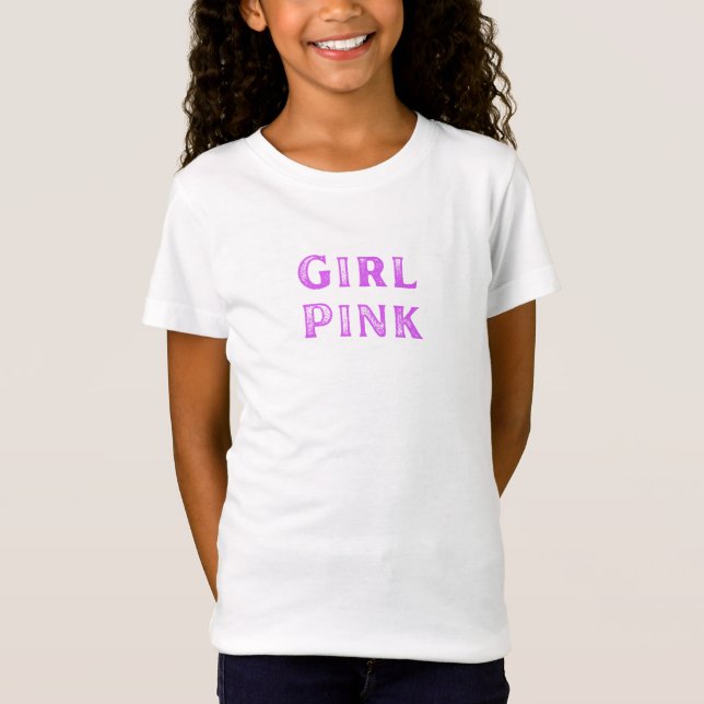 Girl Pink und Pink Dra Gon - Comic Style Dragon T-Shirt (Vorderseite)