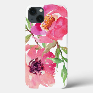 Girl Pink Watercolor Floral Pattern Case-Mate iPhone Hülle