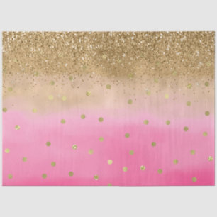 Girl Pink Watercolor Gold Glitzer Glitz Confetti Seidenpapier