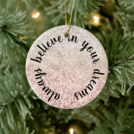 Girl Pink White Gold Glitz Glitzer Angebot Keramik Ornament