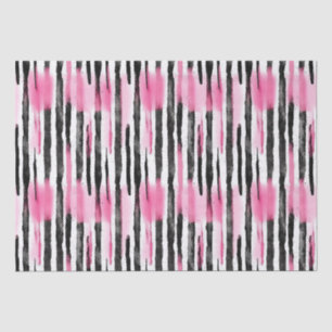 Girl Pink White Zebra Streifen Seidenpapier