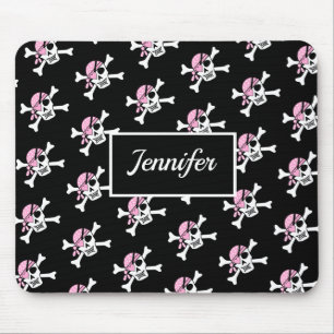 Girl Pirat Skull and Crossbones Mouse Pad Mousepad