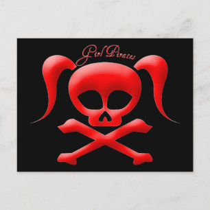 Girl Pirates Post Card Postkarte