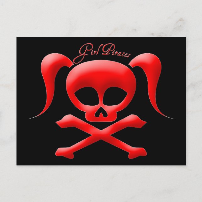 Girl Pirates Post Card Postkarte (Vorderseite)