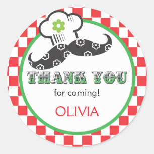 Girl Pizza Gastgeschenk Sticker