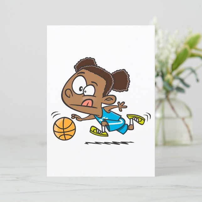 Girl Playing Basketball Einladung (Von Creator hochgeladen)