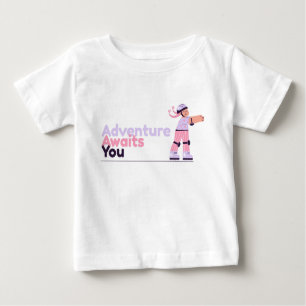 Girl Playing mit Skaten Pink Baby T-shirt