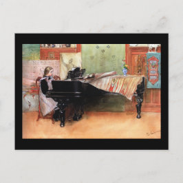 Girl Playing Piano Postkarte