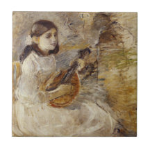 Girl Playing the Mandolin (von Berthe Morisot)