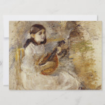 Girl Playing the Mandolin (von Berthe Morisot)