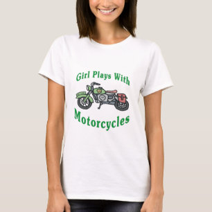 Girl Plays mit Krafträdern T-Shirt