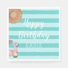 Girl Pool Geburtstagsparty Serviette