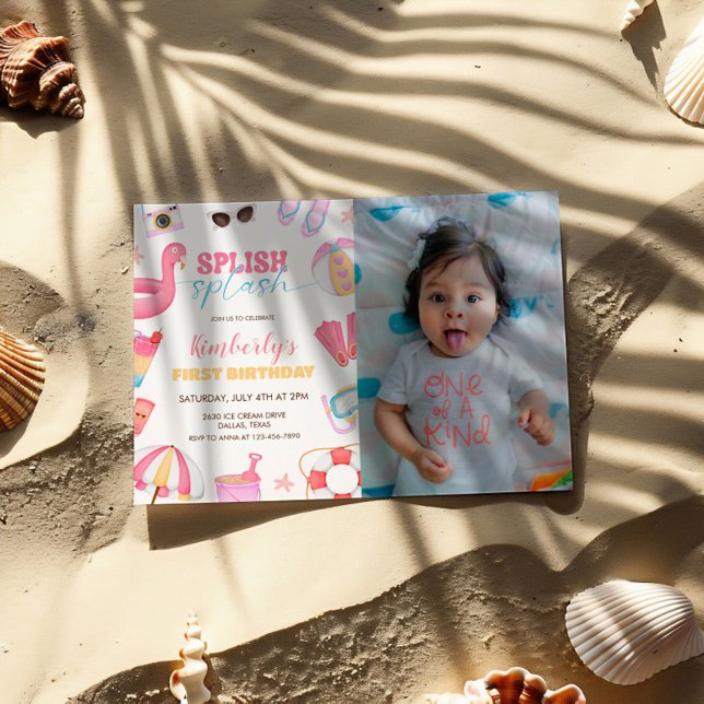 Girl Pool Party Einladung, Splash Foto Einladung (Von Creator hochgeladen)
